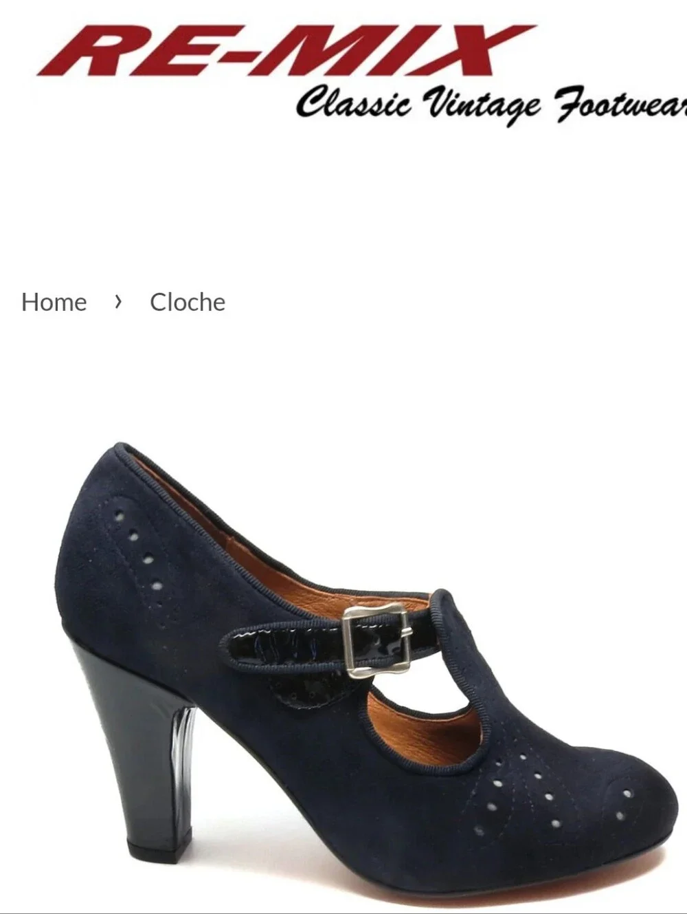 Vintage Blue Suede Heels